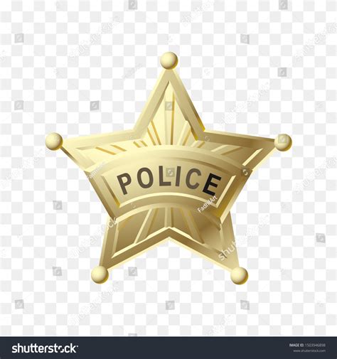 Gold Police Badge Isolated Design Stock Vector (Royalty Free) 1503946898 | Shutterstock