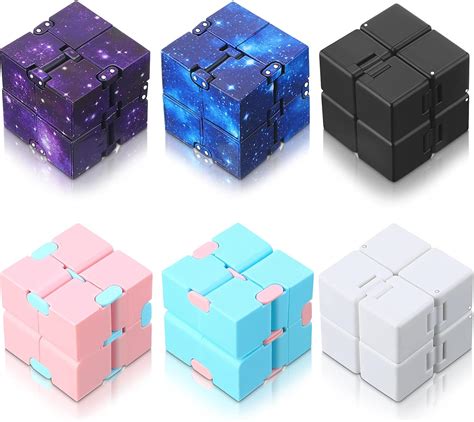 Amazon.com: Sosation 6 Pieces Infinity Cube Fidget Toy Fidget Infinity Cube Mini Fidget Blocks ...