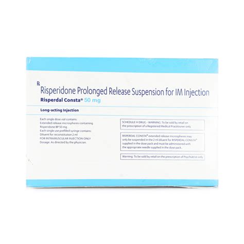 Risperdal Consta 50mg Injection(Pfs) 1's - Buy Medicines online at Best Price from Netmeds.com