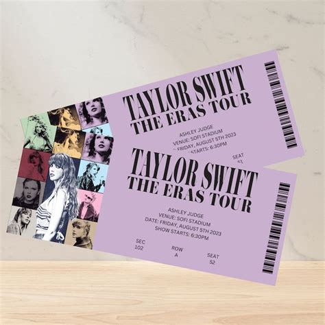 Printable Taylor Swift Ticket