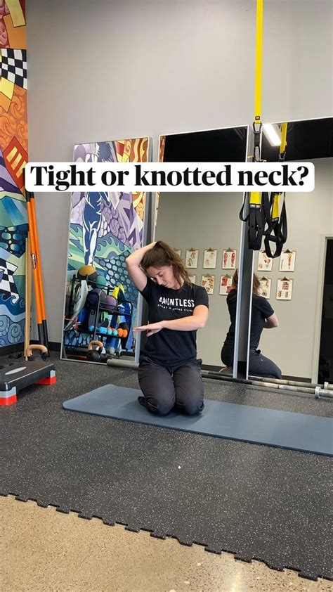 Tight or knotted neck? Try this movement! | Physical therapy, Physical therapy exercises ...