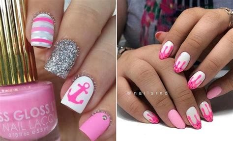 23 Creative Ways to Wear Pink and White Nails - StayGlam