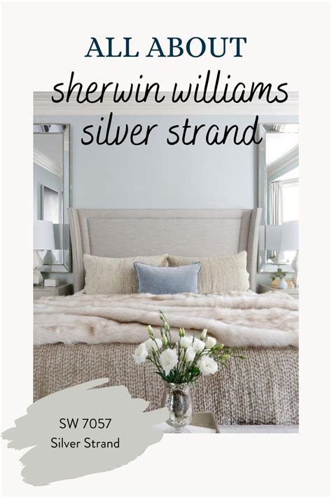a bed with white flowers in a vase on top of it and the words, all about shewn williams silver ...