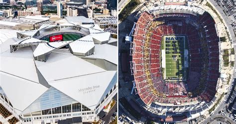 Aerial View Of Football Stadium