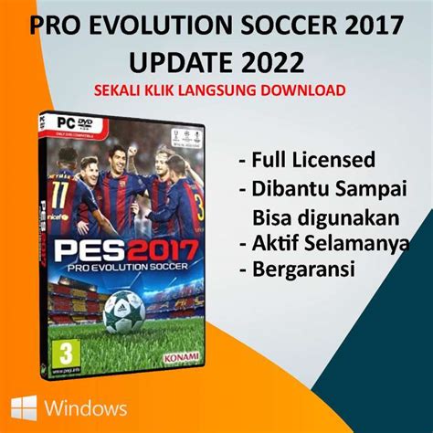 Promo Pro Evolution Soccer 2017 Update 2022 Diskon 50% Di Seller ...