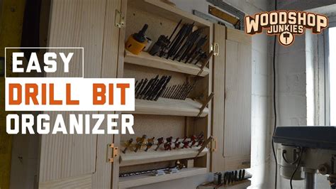 DIY drill bit storage and organizer cabinet with folding bit holder ...