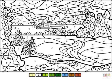 Free Printable Landscape Paint By Numbers - Printable Word Searches