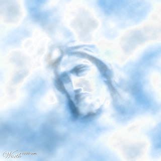 Images of Jesus in clouds and his coming to earth pictures