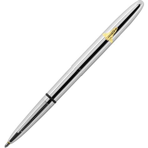 Fisher Bullet Space Pen, Chrome w/Emblem BestPensOnline.com