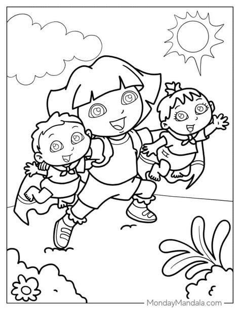 Baby Dora The Explorer Coloring Pages