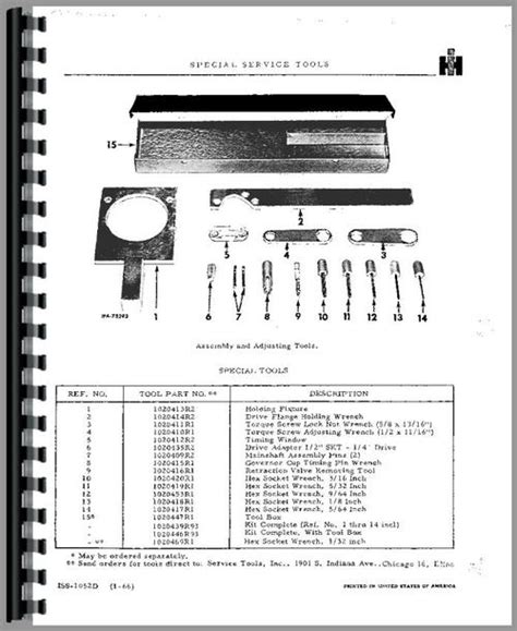 International Harvester RD Injection Pump Service Manual