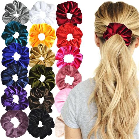 Hair Scrunchies Velvet Elastic Hair Bands Scrunchy Hair Ties - Walmart.com