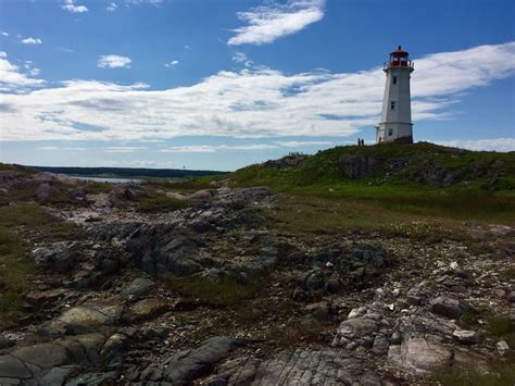 Louisbourg Lighthouse, Louisbourg, Nova Scotia - Built in 1923 this is the fourth Lighthouse to ...