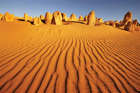 Orange desert in Western Australia. | Pinnacles desert, Deserts, Nambung national park