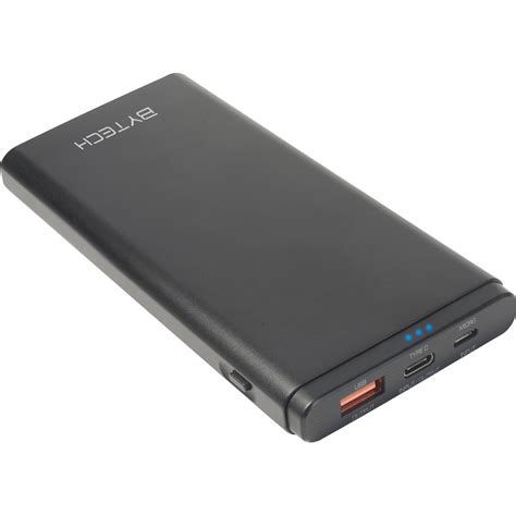 BYTECH 10,000mAh USB Type-C Power Bank BY-PB-10-100-BK B&H Photo