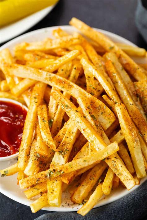 This homemade french fry seasoning recipe can be used for fresh or frozen fries and is so easy ...
