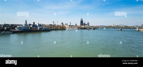 Cologne City skyline at the rhine Stock Photo - Alamy