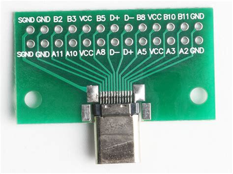 USB C Male Female Full 24 Pin Breakout board | All Top Notch