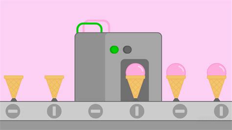 Strawberry Ice Cream Factory Cartoon GIF | GIFDB.com