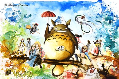 French artist brings the world of Studio Ghibli to life with vibrant series of watercolour ...