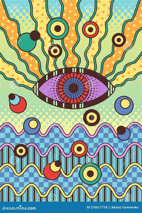 Abstract Psychedelic Poster Stock Vector - Illustration of placard ...