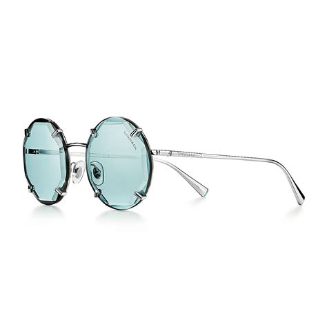 Tiffany Sunglasses in Silver-colored Metal with Tiffany Blue® Lenses ...