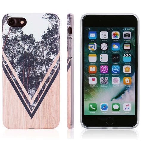 iPhone 7 Case,iPhone 8 Case,Cute Wood Froest Design for Men Women Girls Slim Fit Thin Clear ...