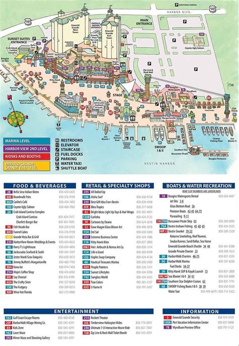 Harborwalk Village in Destin: The Definitive Guide | Destin florida, Destin, Map of florida