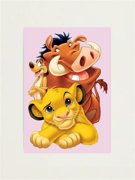 "Lion King Simba Timon and Pumbaa " Photographic Print by Divya21 | Redbubble