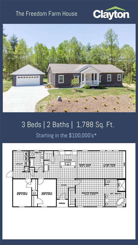 See the virtual tour of the Freedom Farm House. | Modular home floor plans, Cottage floor plans ...