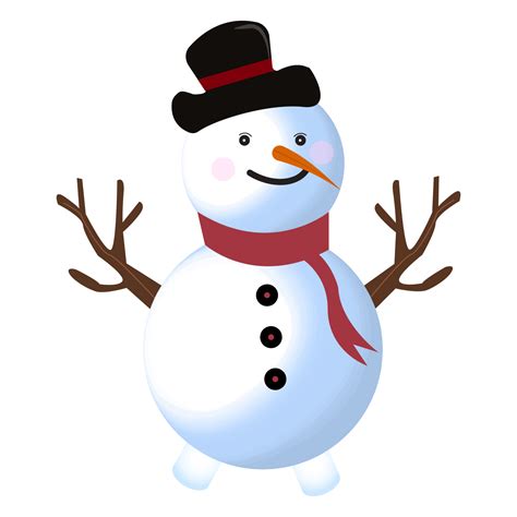 Cute snowman vector design on a blue background. Christmas design with a happy snowman. A winter ...