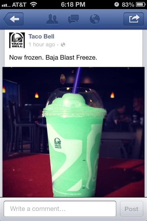 Taco Bell has done it again. Frozen Baja Blast slushie. : see