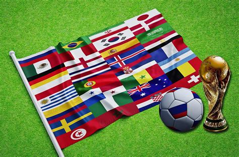 One flag with all country flag in Fifa World Cup Russia 2018