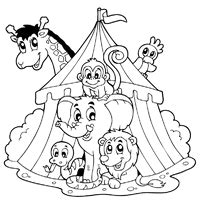 Circus Animals » Coloring Pages » Surfnetkids