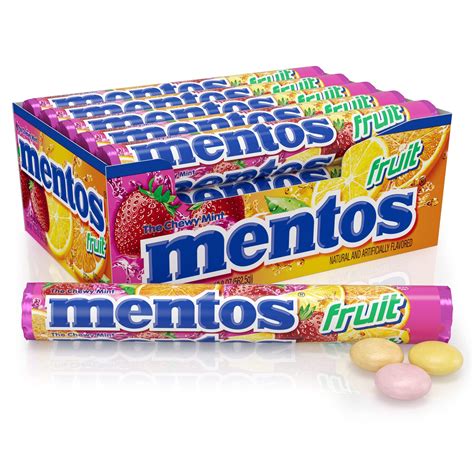 Mentos Candy, Mint Chewy Candy Roll, Fruit, Non Melting, Holiday, Party, Concessions, Office, 14 ...