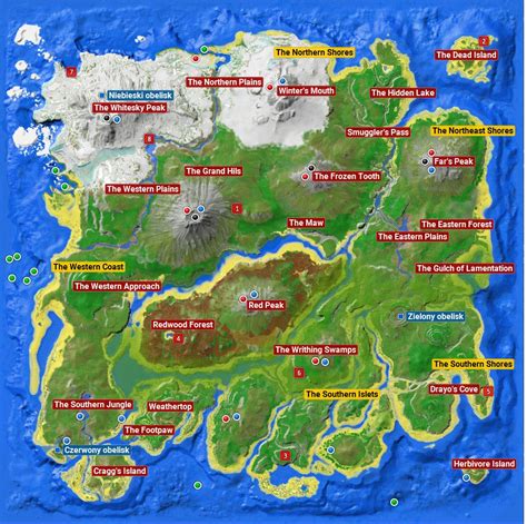 Mapa świata i bossowie | Mapa świata, zrzuty i bossowie - ARK: Survival Evolved - poradnik do ...