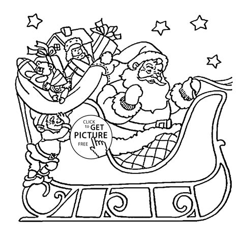 Santa And Sleigh Drawing at GetDrawings | Free download