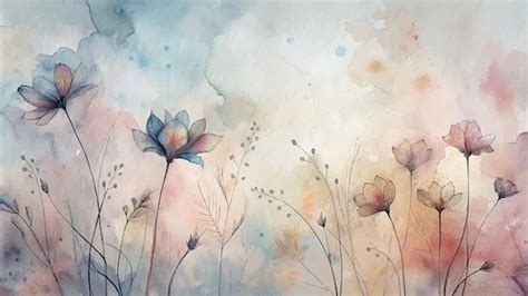 Premium Vector | Beautiful wildflower watercolor background