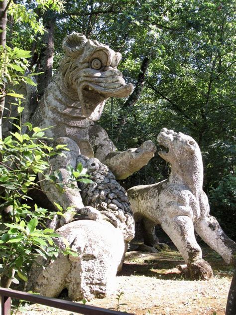 Bomarzo Monster Park #italy #bomarzomonsterpark Garden Sculpture, Lion ...