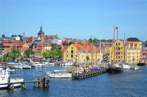 The harbour of Svendborg on Fyn in Denmark | Stock image | Colourbox