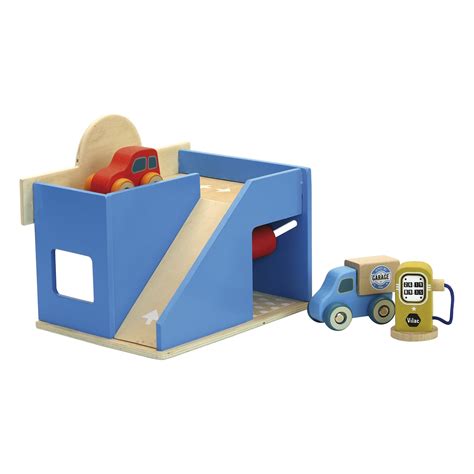 Vilacity Wooden Car Garage Toy Blue Vilac Toys and Hobbies