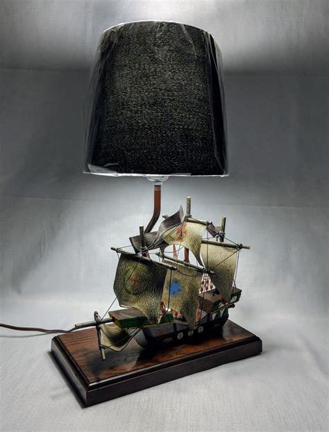 Pirate Ship Explorer Lamp Light Gilbert Softlite Nautical Boat Schooner ...