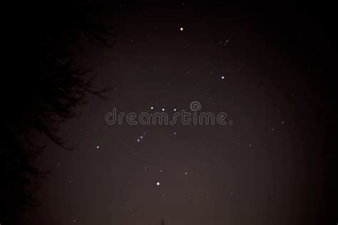 Orion Constellation in Winter Night Sky Stock Photo - Image of ...