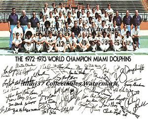 1972 MIAMI DOLPHINS UNDEFEATED NFL SUPER BOWL CHAMPIONS TEAM SIGNED 8X10 PHOTO | eBay