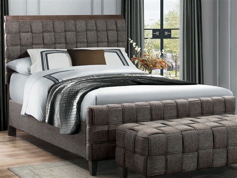 Elista Dark Grey Queen Upholstered Bed from Homelegance | Coleman Furniture