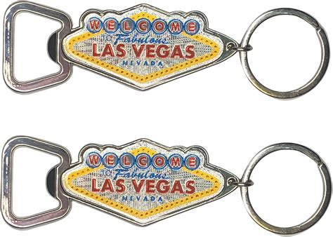 Amazon.com: Las Vegas Nevada Bottle Opener Keychains, Sin City Set of 2 ...