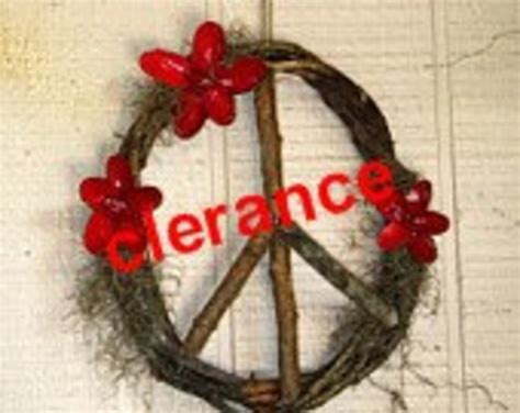 Christmas Peace Sign Wreath by LouisianaBeautiful on Etsy