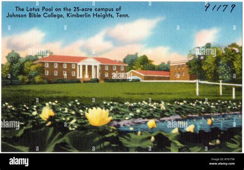 The Lotus pool on the 25-acre campus of Johnson Bible College, Kimberlin Heights, Tenn (91179 ...