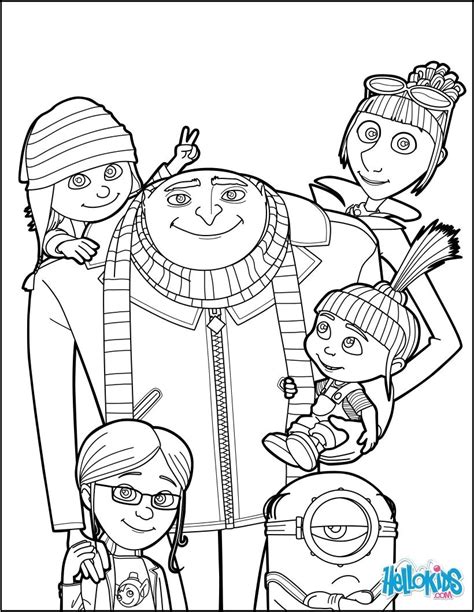 Coloriage Des Minions En Ligne Despicable Me Gru and All the Family ...