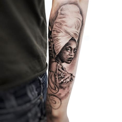 Erick primitive tattoo best tattoo shop studio in perth realism portrait script watercolour www ...